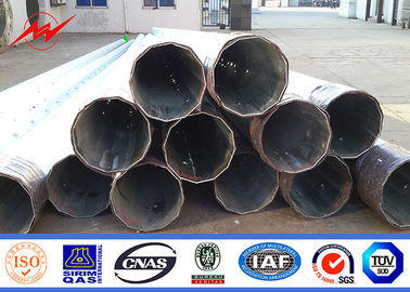 25-80ft Galvanis Baja Poligon Daya Tiang Baja Listrik Dengan Bitumn NEA NGCP