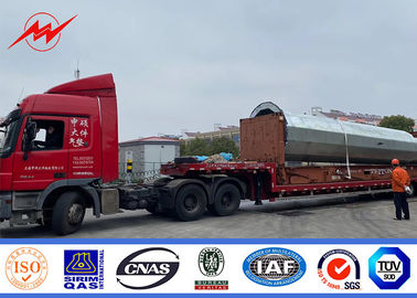 18m 22m 132kv Putaran Hot Dip Tiang Logam Galvanis Untuk Jalur Transmisi