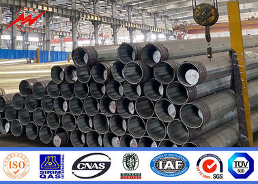 10m 14m 15m Tiang Utilitas Logam Galvanis Terkubur Langsung Untuk Transmisi Daya