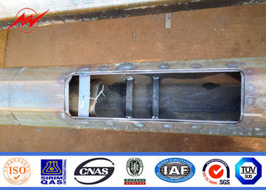 8m 10m 12m Hot Dip Galvanized Steel Power Pole dengan Color Polyester Powder Coating
