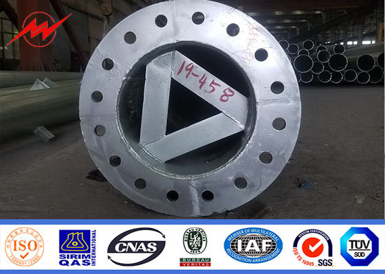 50ft 60ft 70ft High Mast Light Pole Galvanized Outdoor Lighting Pole Untuk Transmisi 69kv