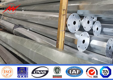Hot Dip Galvanized Steel Power Poles 10kv - 550kv 300-1000kg Desain Beban