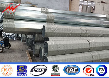 10M 33kv Transmission Line Hot Dip Galvanized Steel Power Pole dengan desain yang dapat disesuaikan