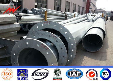 10M 33kv Transmission Line Hot Dip Galvanized Steel Power Pole dengan desain yang dapat disesuaikan