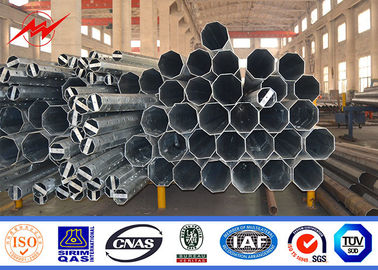 IP65 Tubular Galvanized Steel Pole Untuk Transmisi Listrik 69kv Line