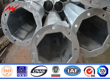 Pencahayaan Mast High Flood Baja tiang bubuk dilapisi Hot Dip Galvanized 16m Untuk Plaza Pencahayaan