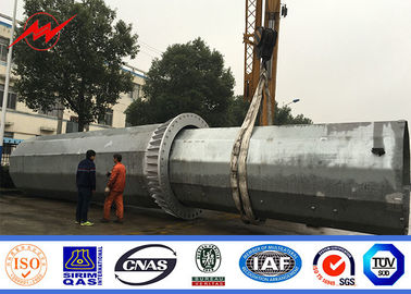 Tiang Transmisi Daya Multi-Sisi 90ft 100ft / Tiang Distribusi Daya ISO