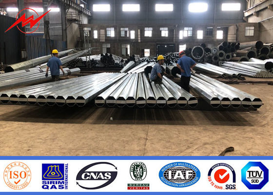 Tiang Transmisi Daya 30ft 40ft 65ft 70ft Untuk Saluran Transmisi