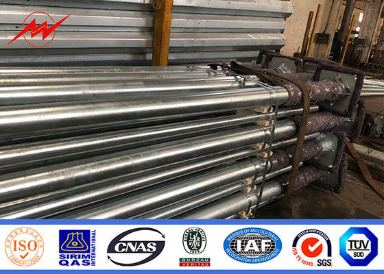 33KV Galvanized Line Transmission Steel Power Pole Tubular Oktagonal Distribusi Listrik