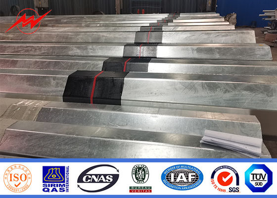 16m 1800 Dan Tiang Tubular Baja Galvanis Untuk Proyek Jalur Distribusi
