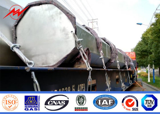 90ft 100ft 110ft Tiang Distribusi Daya Dengan Galvaniztion