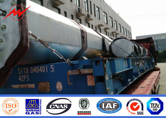 90ft 100ft 110ft Tiang Distribusi Daya Dengan Galvaniztion