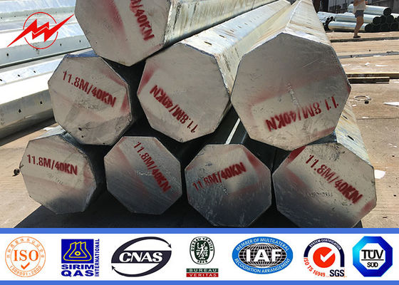 8m 16m Tiang Afrika Di Luar Tiang Listrik Baja Dengan Kekuatan Hasil Minium 500Mpa