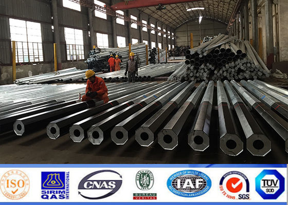ASTM A123 Utilitas Power Pole Galvanisasi Dan Lapisan Polyester Warna