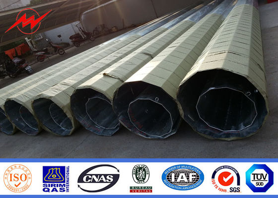 69KV Q345 NEA Standar Tiang Listrik Baja Galvanis