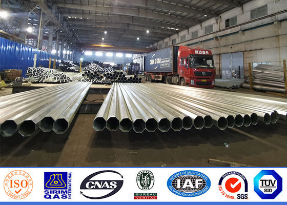Jalur Distribusi Tiang Baja Tubular 9m 5.5mm Dengan FRP