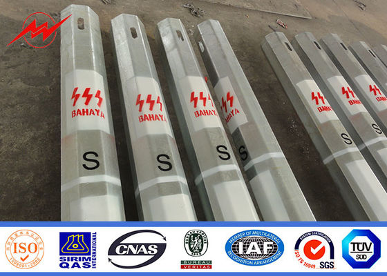 Menara Monopole Tapered Galvanis 11m 12m 15m Hot Dip