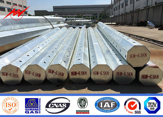 Tiang Transmisi Daya 15m 17m 20m Hot Dip Galvanized Electric Lines Steel