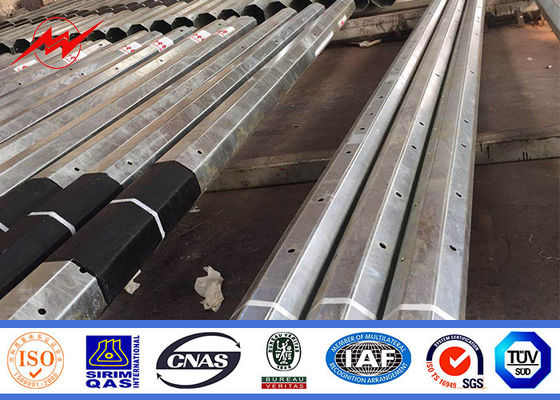 Jalur Distribusi Tiang Baja Tubular 9m 5.5mm Dengan FRP
