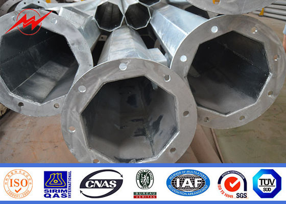 Oktagonal 80ft 90ft Hot Dip Galvanized Steel Tubular Pole ASTM A123
