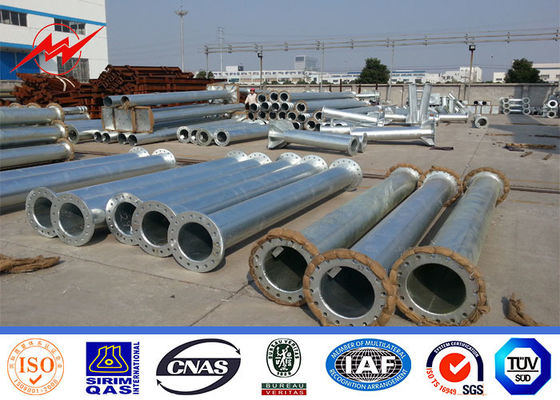 69 KV Q345 NEA Standar 86um Hot Dip Galvanized Pole