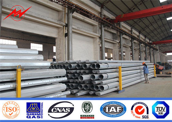 69 KV Q345 NEA Standar 86um Hot Dip Galvanized Pole