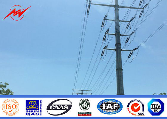 Tiang Baja Galvanis 12m Kolom Kecepatan Angin 160km/Jam 30m/S