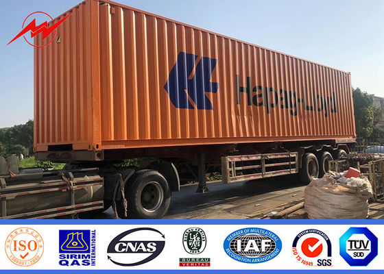 ASTM A572 GR50 15m 16m Tiang Baja Tubular Untuk Proyek Jalur Distribusi Tenaga Listrik