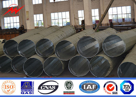 15m 1200Dan 2000dan Galvanized Steel Power Pole Untuk Jalur Distribusi Luar