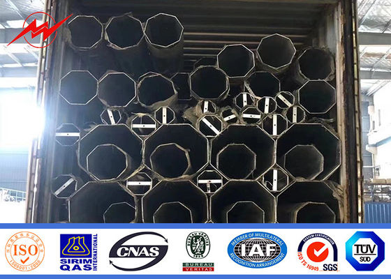 15m 1200Dan 2000dan Galvanized Steel Power Pole Untuk Jalur Distribusi Luar