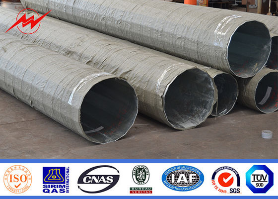Polygon 12m 14m Astm A123 Tiang Tubular Baja Galvanis 69kv