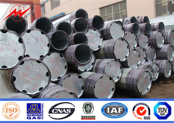 Q235 Q345 Jalur Distribusi Tiang Listrik Baja 30ft