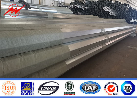 Tiang Tubular Baja 10m 12m 14m 16m Galvanis Tiang Listrik Utilitas Astm A36