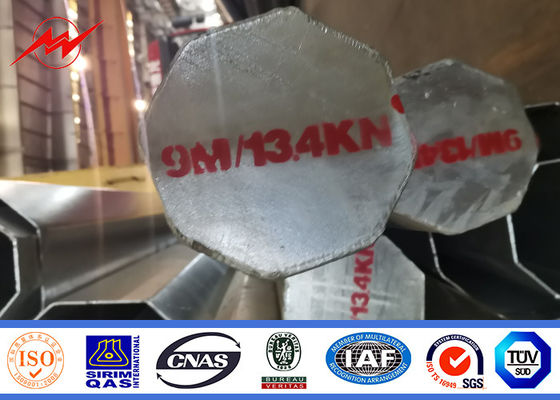 Tiang Tubular Baja 10m 12m 14m 16m Galvanis Tiang Listrik Utilitas Astm A36