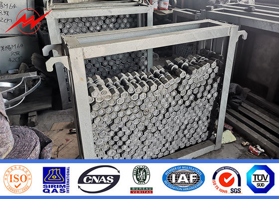 16m 1200 Dan Tiang Tubular Baja Galvanis Untuk Proyek Jalur Distribusi Luar