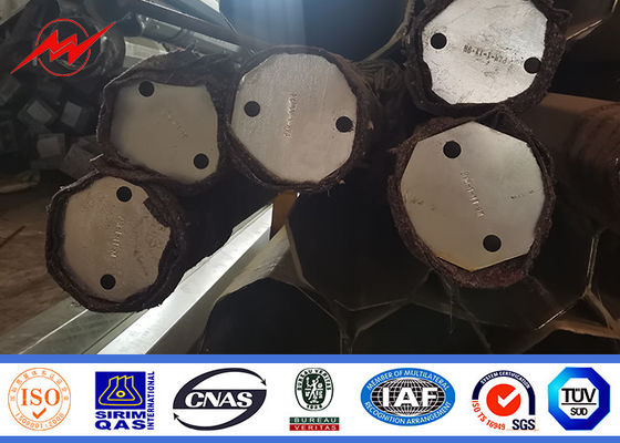 9 Meter 13.4kn Galvanization Surface Treatment Tubular Pole Untuk Saluran Listrik