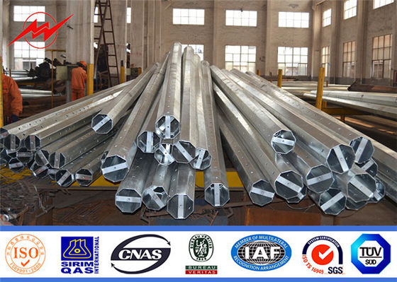 ASTM A123 Utilitas Power Pole Galvanisasi Dan Lapisan Polyester Warna