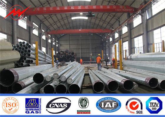9m Hot Dip Galvanization 1mm Tiang Penerangan Jalan Galvapole