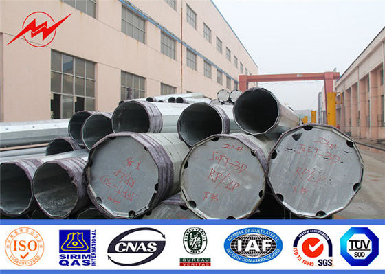 Polygonal Power 35ft 86um Tiang Baja Galvanis