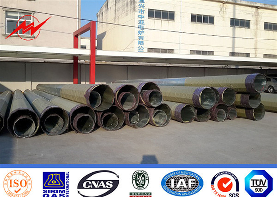 Tiang Listrik Baja Q345 Galvanis Untuk Proyek Jalur Listrik