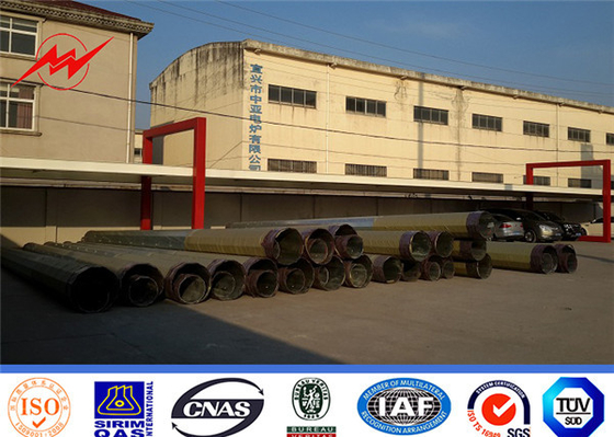 138KV Tubular Steel Power Pole Untuk Lini Transmisi Daya 1 mm hingga 36 mm