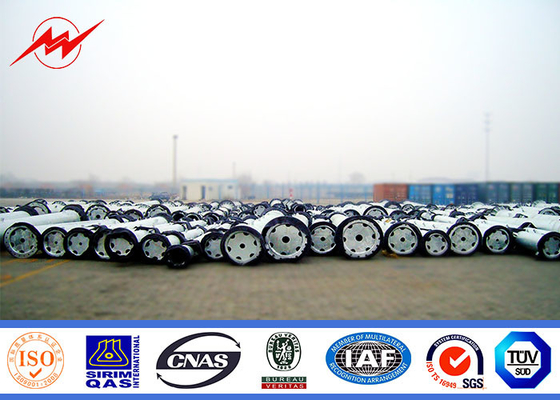 Galvanized Electrical Steel Power Pole 110kv 132kv 230kv Jalur Transmisi