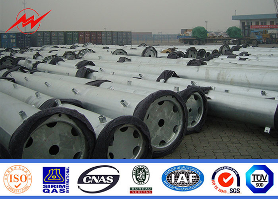 Galvanized Electrical Steel Power Pole 110kv 132kv 230kv Jalur Transmisi