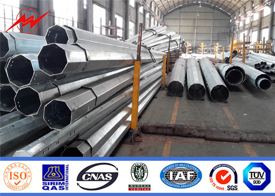 13.8kv 69kv Tiang Utilitas Listrik Hot Dip Galvanized Nea Standard 30ft