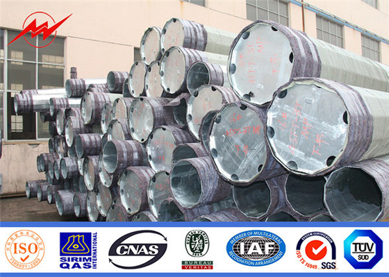 Baja utilitas tiang Untuk jalur transmisi listrik Galvanized utilitas tiang