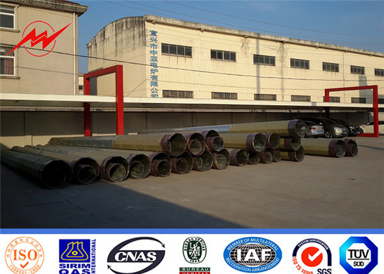 Jalur Transmisi Tiang Listrik Baja 35 Ft 70 Ft 90ft Oktagonal Galvanis