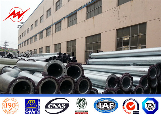 Galvanized Octogonal Steel Electrical Power Transmission Line Utility ISO9001