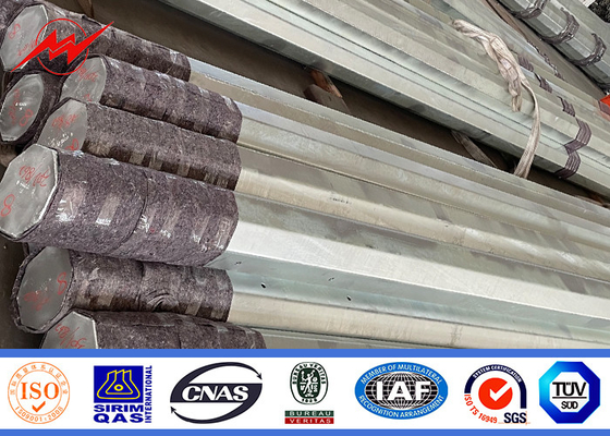 Hot Dip Galvanized Electric Power Pole Slip Joint atau Flange Terhubung 110 KV 220 KV