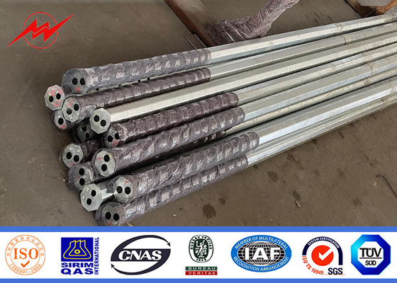 32m Galvanis Transmisi Daya Listrik tiang Baja/Baja Tubular tiang Q345