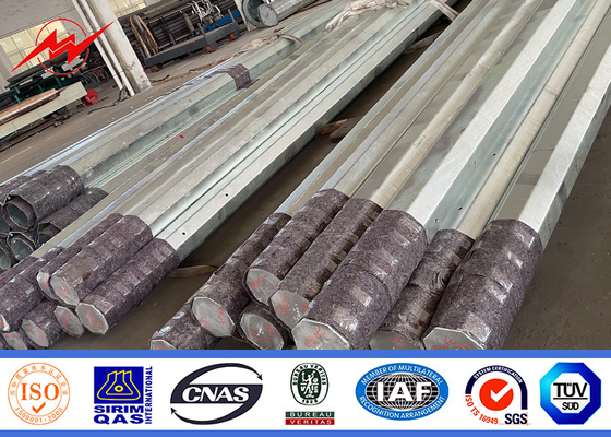 ASTM A 123 Steel Pole 10m 11.8m 13m 14m 20m 5-50KN Untuk konstruksi